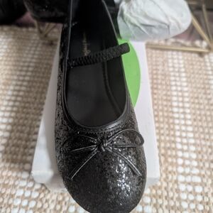Black Glitter Kids Shoes